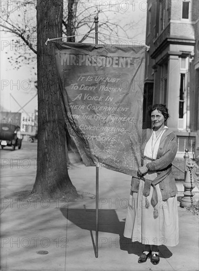 Woman Suffrage - Pickets, 1917. Creator: Harris & Ewing.