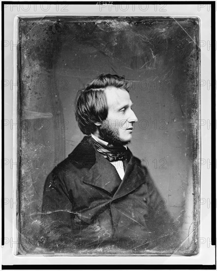Unidentified man, head-and-shoulders portrait, three-quarters to the right..., between 1844 and 1860 Creator: Mathew Brady.