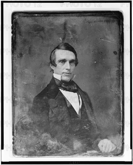 A. Oakey Hall, half-length portrait, three-quarters to right, eyes front, between 1844 and 1860. Creator: Mathew Brady.