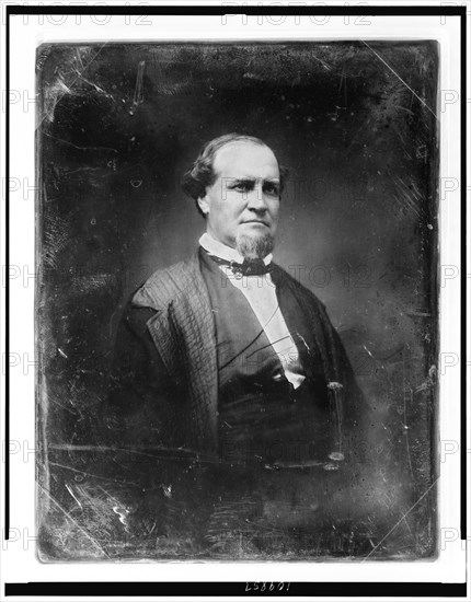 Unidentified man, about 45 years of age, half-length portrait..., between 1844 and 1860. Creator: Mathew Brady.