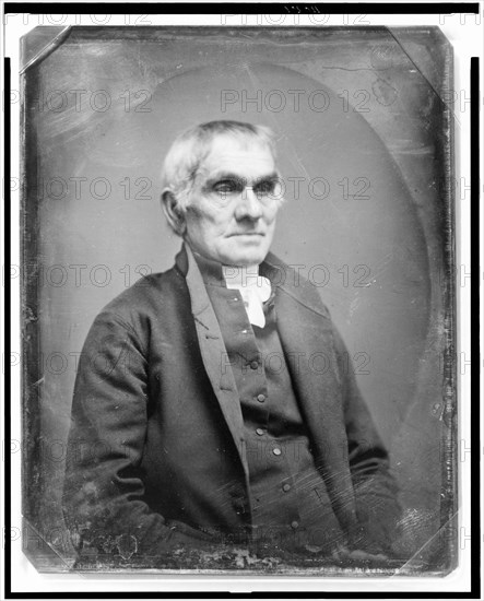Unidentified man, half-length portrait, facing right, between 1844 and 1860. Creator: Mathew Brady.
