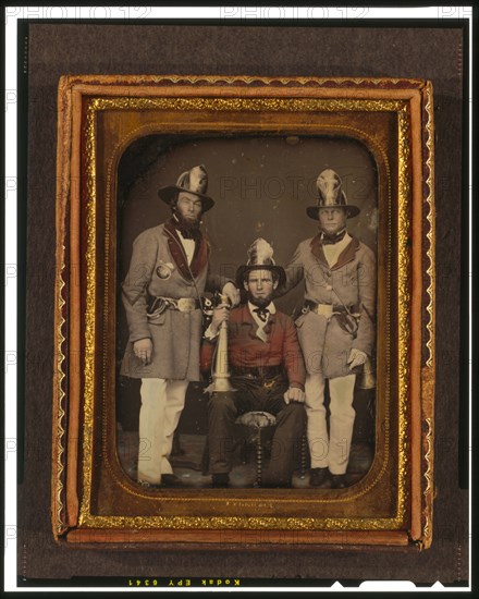 Foremen, Phoenix Fire Company and Mechanic Fire Company, Charleston, South Carolina, ca. 1855. Creator: Tyler & Co..