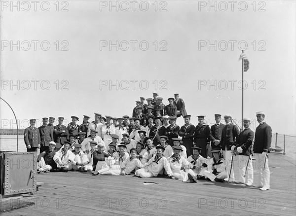 U.S.S. Nahant, ship's company, 1898. Creator: Edward H Hart.