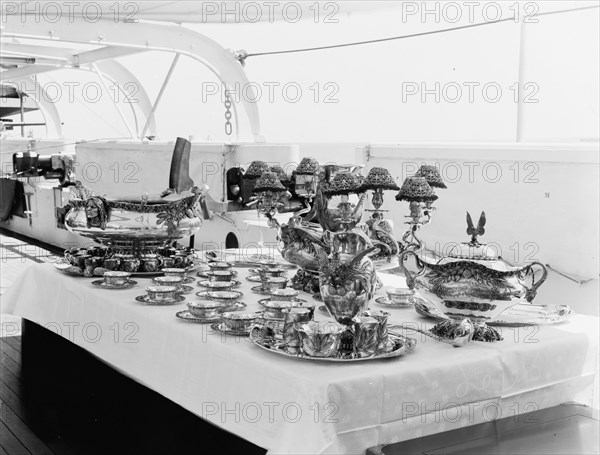 U.S.S. Kentucky silver service, presented by citizens of Kentucky, 1900 or 1901. Creator: Edward H Hart.