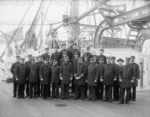 U.S.S. Maine officers, 1896. Creator: Edward H Hart.