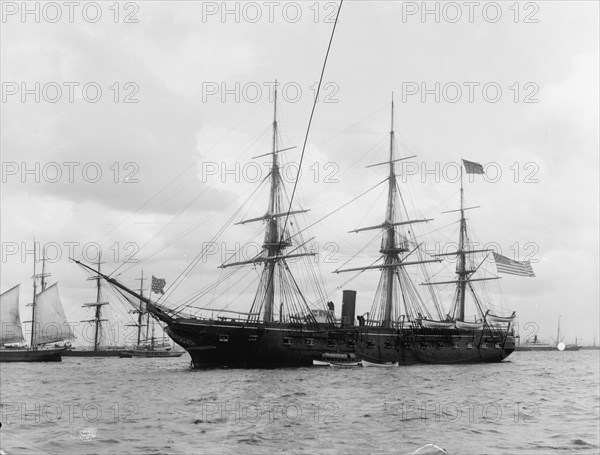 U.S.S. Pensacola, between 1890 and 1901. Creator: Edward H Hart.