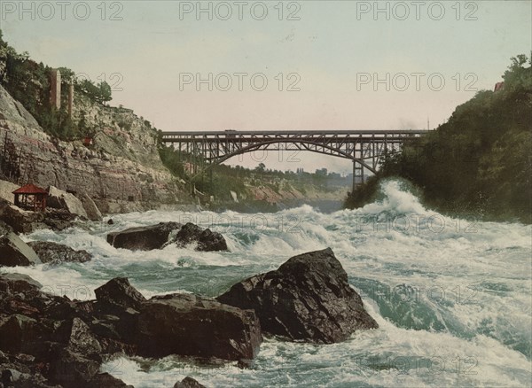 Whirlpool Rapids, looking up Niagara, c1900. Creator: Unknown.