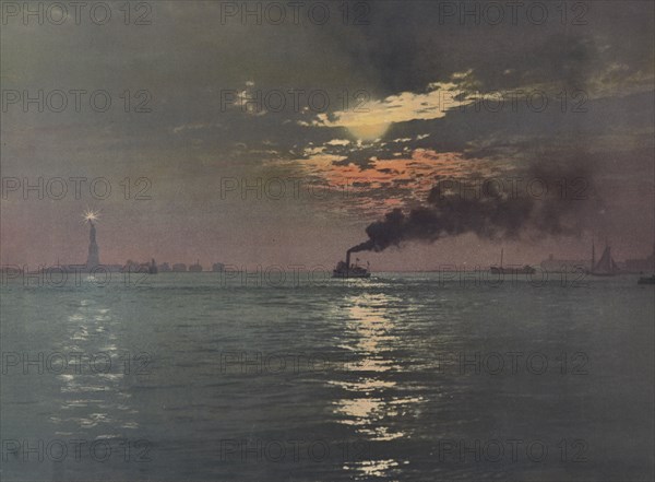 Sunset from the Battery, New York, c1901. Creator: Unknown.
