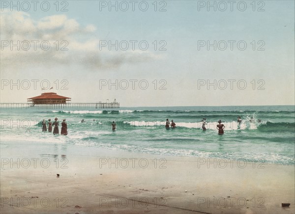 In the surf at Old Orchard, Maine, c1901. Creator: Unknown.