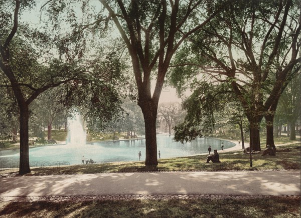 The Frog Pond, Boston Common, c1899. Creator: Unknown.