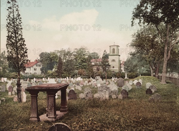 Christ Church churchyard, Cambridge, c1899. Creator: Unknown.