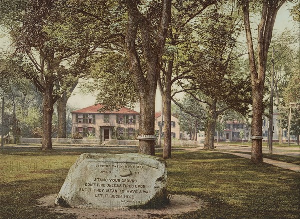 Line of the Minute Men Memorial, Lexington, c1900. Creator: Unknown.