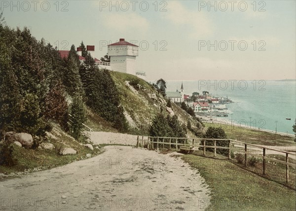 Old Block House [Fort Mackinac] and harbor, Mackinac Island, Michigan, c1899. Creator: Unknown.