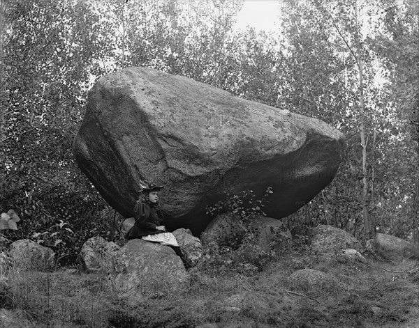 Bartlett Boulder, Upper Bartlett, White Mountains, c1900. Creator: Unknown.