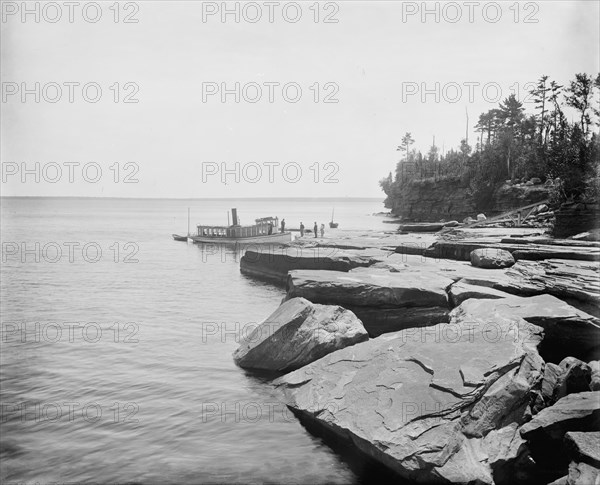 Apostle Islands, L.S. lighthouse landing, Devil's Island, c1898. Creator: Unknown.