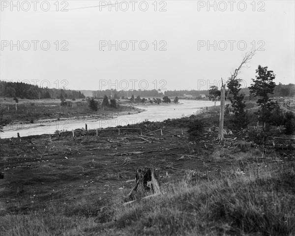 Escanaba River at Flat Rocks [sic], between 1880 and 1899. Creator: Unknown.