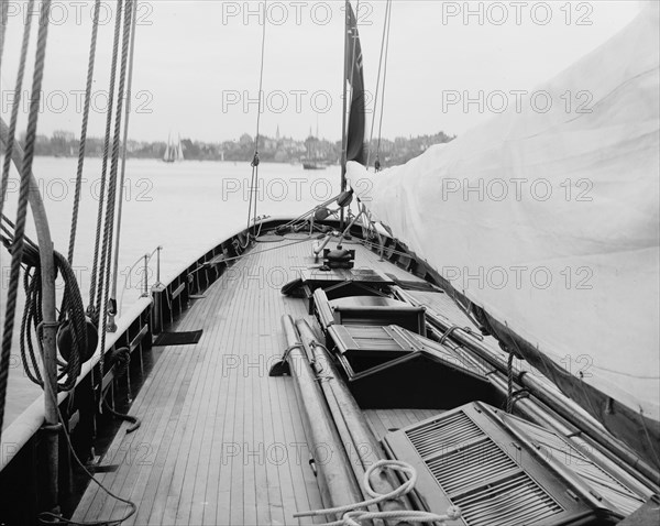 Deck of Galatea, between 1880 and 1899. Creator: Unknown.