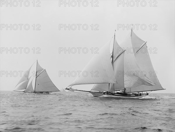 Quickstep and Gloriana, August 6, 1892, 1892 Aug 6. Creator: Unknown.