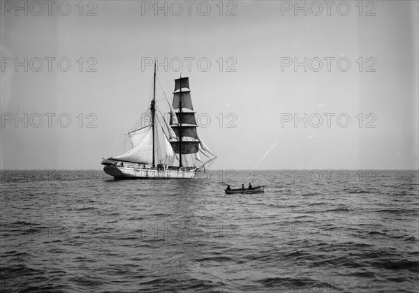 Starting on her cruise after dropping pilot, 1903. Creator: Unknown.