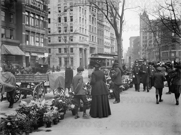 Flower vender's (i.e. vendor's) Easter display, New York, c1904. Creator: Unknown.