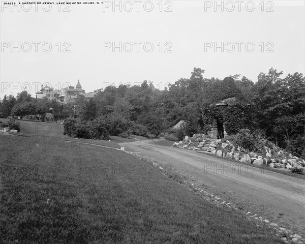 A Garden driveway, Lake Mohonk House, N.Y., between 1890 and 1906. Creator: Unknown.