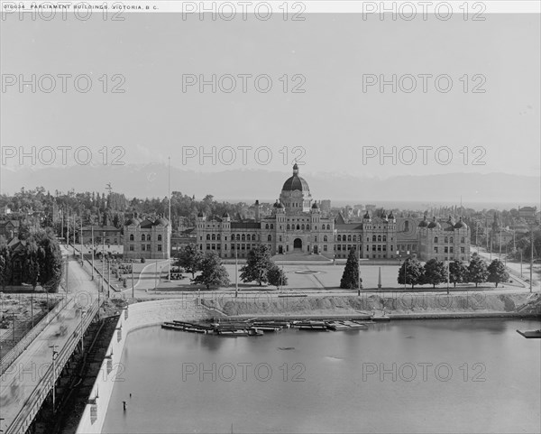 Parliament Buildings, Victoria, B.C., between 1900 and 1906. Creator: Unknown.