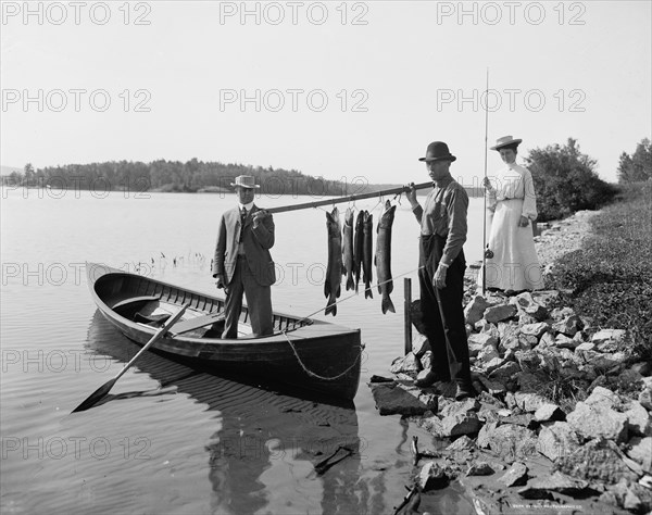 A Morning's catch in the Adirondacks, c1903. Creator: Unknown.