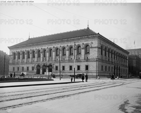 Public Library, Boston, Mass., between 1900 and 1906. Creator: Unknown.