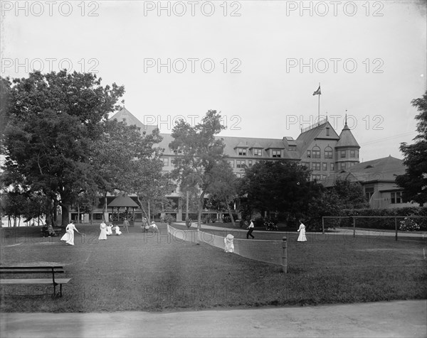 Tennis at Manhansett [sic] House, Shelter Island, N.Y., c1904. Creator: Unknown.