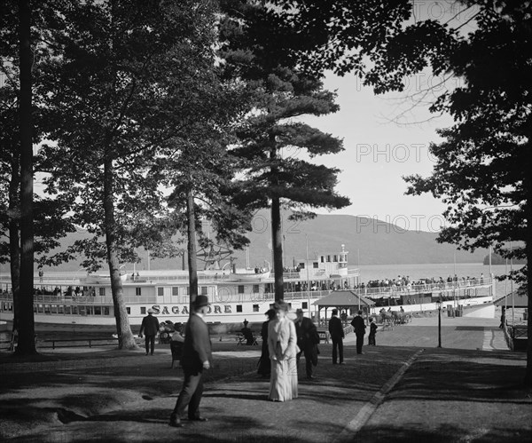 Sagamore dock, Green Island, Lake George, N.Y., (1904?). Creator: Unknown.