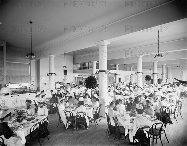 Girls' luncheon, Natural Food Conservatory, Niagara, N.Y., between 1900 and 1905. Creator: Unknown.