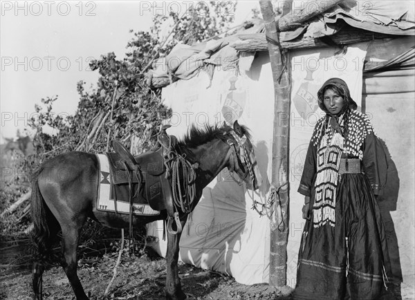 Irene Rock, an Assinaboine [sic] schoolgirl at Fort Belknap, c1907. Creator: Unknown.