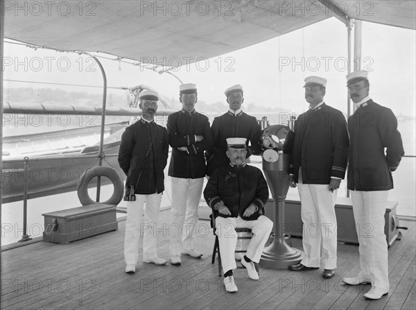 U.S.S. Nahant, captain and officers, 1898, 1898. Creator: Unknown.