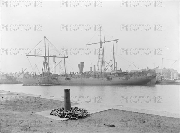 U.S.S. Buffalo, at Brooklyn Navy Yard, between 1898 and 1901. Creator: Unknown.