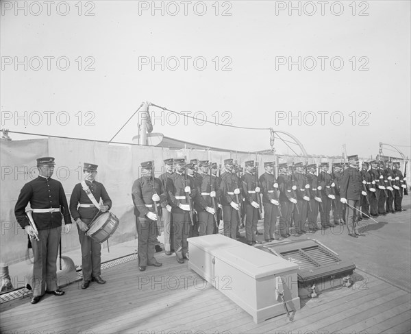 U.S.S. Iowa, Marine guard, ca 1898. Creator: Unknown.