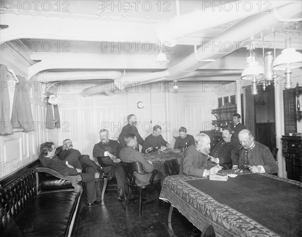 U.S.S. Maine ward room officers, 1896, 1896. Creator: Unknown.