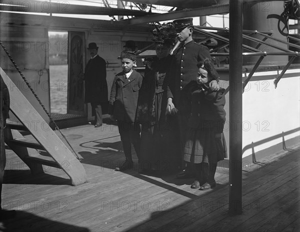 U.S.S. Raleigh, a visit from the family, between 1894 and 1901. Creator: Unknown.