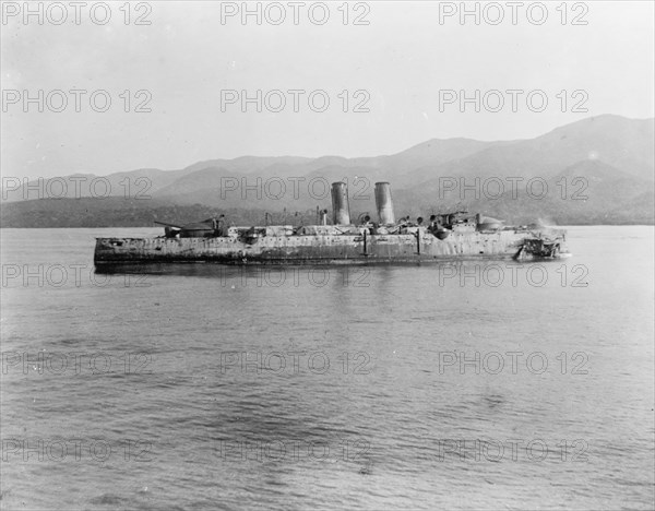 Wreck of the Vizcaya, Battle of Santiago, 1898, between 1898 and 1901. Creator: Unknown.