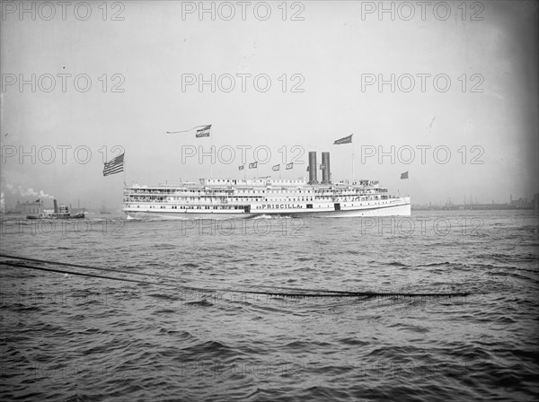 Steamer Priscilla, Fall River Line, c1901. Creator: Unknown.