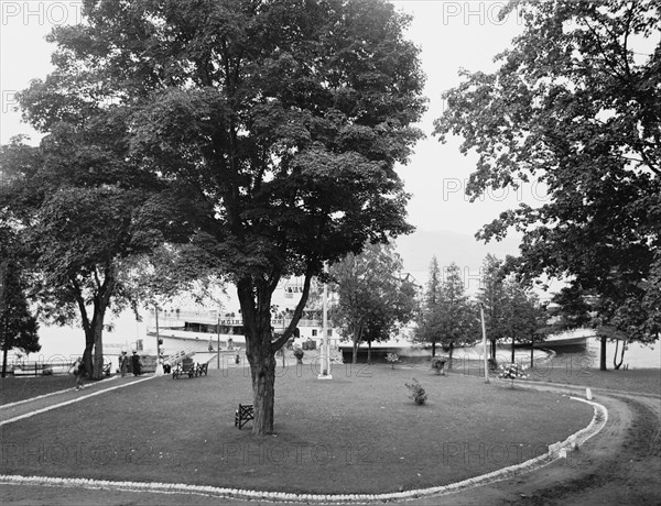 The Boat landing, Hotel Marion on Lake George, between 1900 and 1920. Creator: Unknown.