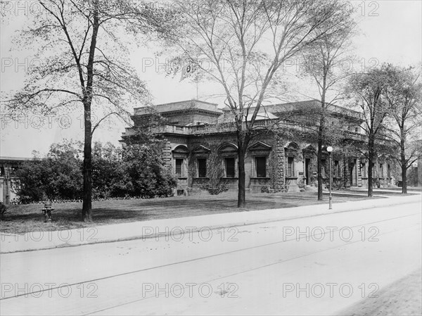 Distillery offices, Hiram Walker & Sons, Ltd., south front, Walkerville, Ont., between 1900 and 1920 Creator: Unknown.