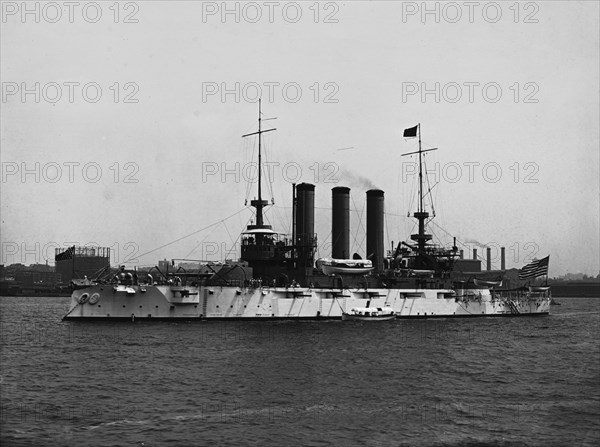 U.S.S. Maine, broadside, c1905. Creator: Unknown.