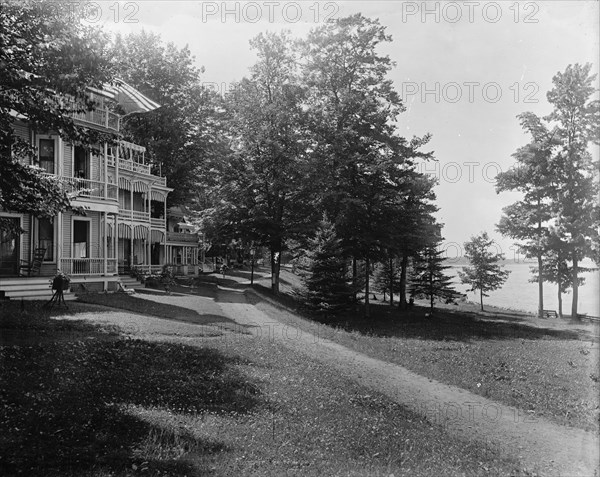 Cottages along the lake front, Chautauqua, c1898. Creator: Unknown.