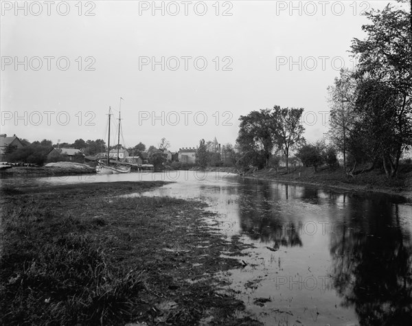 Clinton River near Market St., Mt. Clemens, between 1880 and 1899. Creator: Unknown.