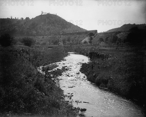 Rolling Stone Valley, westbound passenger train, between 1880 and 1899. Creator: Unknown.