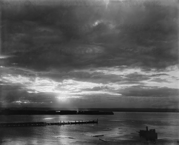 Ashland, sunset across the river, between 1880 and 1899. Creator: Unknown.