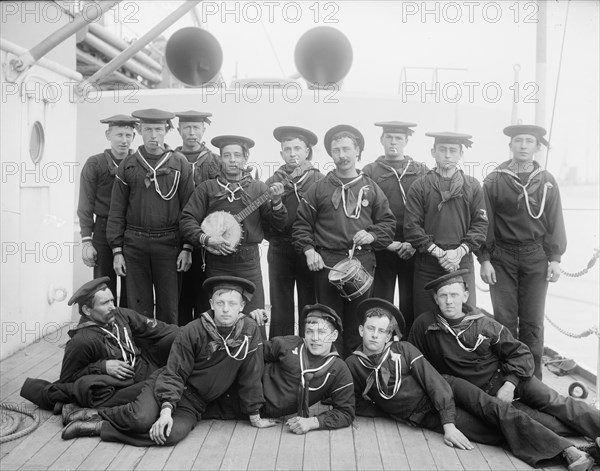 U.S.S. Maine, bachelors' glee club, 1896. Creator: Byron Company.