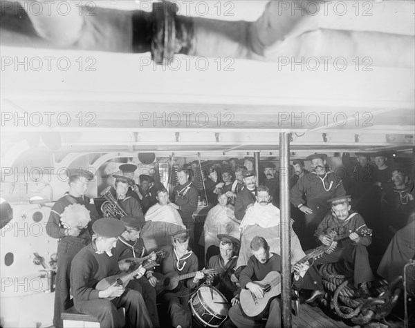 U.S.S. New York, evening amusements, between 1893 and 1901. Creator: Edward H Hart.