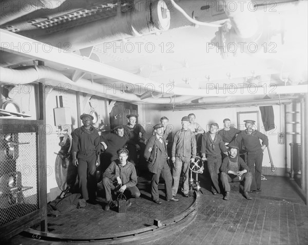 U.S.S. Maine, gunner's gang, 1896. Creator: William H. Jackson.