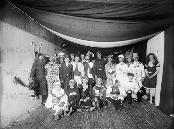 U.S.S. Maine, a fancy dress ball, 1896. Creator: William H. Jackson.